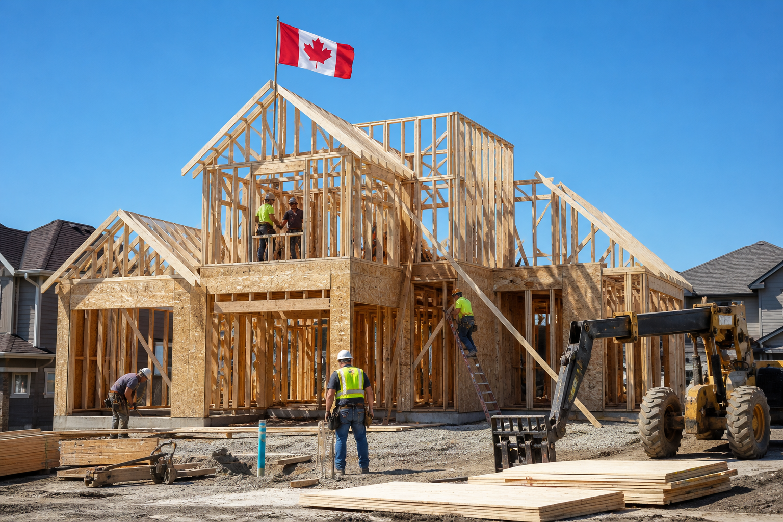 Yared Construction job site in Edmonton